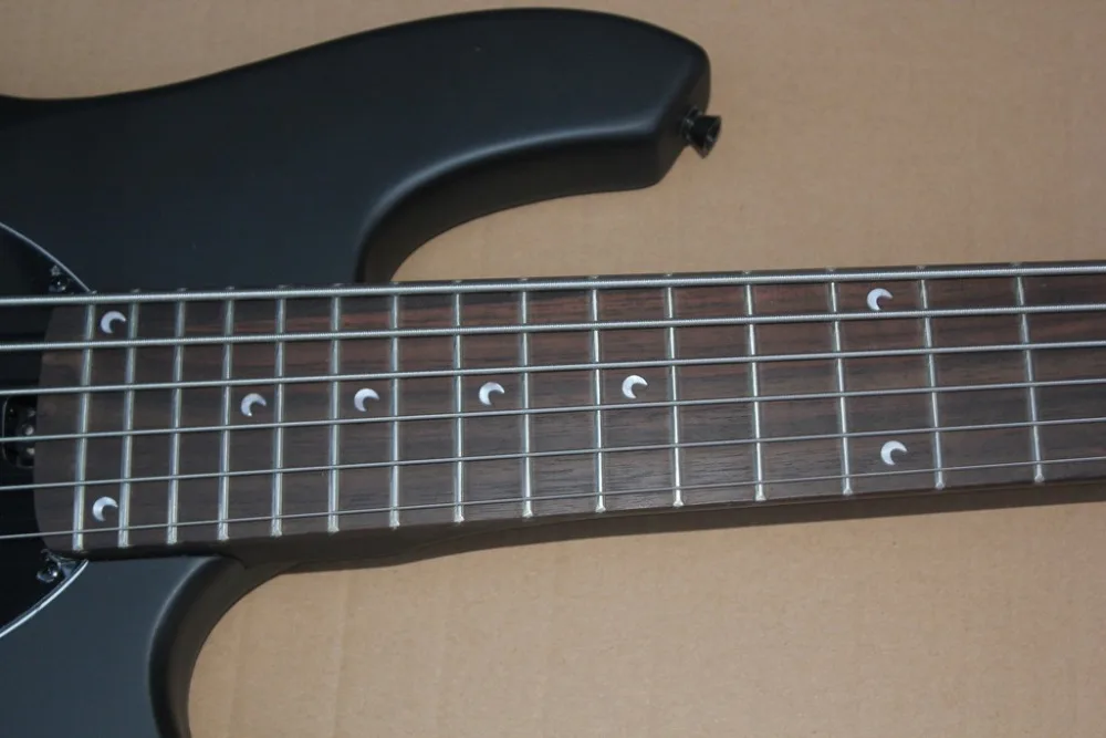 Бас гитара черный сатиновый бас 6 струн 9 в|Гитары| |