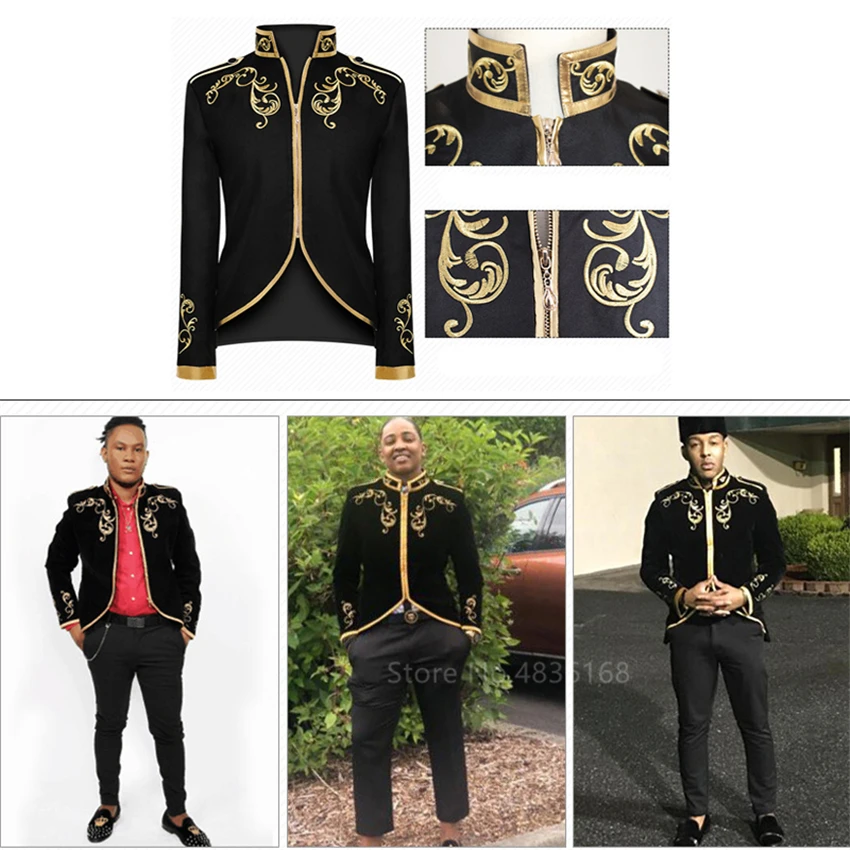 Фрак джентльмена дворец Ренессанса 2020 винтажный с вышивкой для мужчин