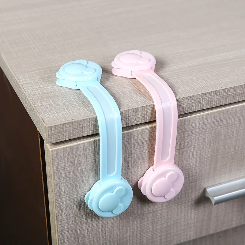 10 шт. Детский защитный замок для шкафа с мультяшным рисунком|Замки и блокираторы