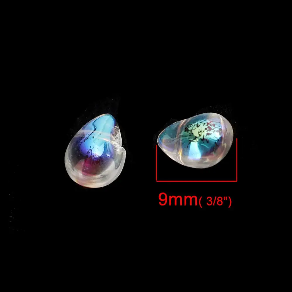 Стеклянные бусины DoreenBeads прозрачные радужные для самостоятельного изготовления