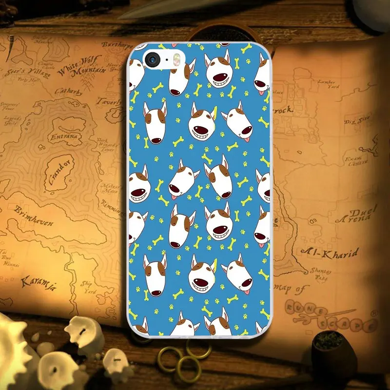 Image 11 Мягкие силиконовые чехлы из ТПУ для телефонов iPhone 6, 6 S, 8 Plus, 6S Plus, 7 Plus, 4, 4S, 5, 5S, SE, 5C, X, XR, XS Max, счастливые щенки бультерьера - Цвет: Image 11