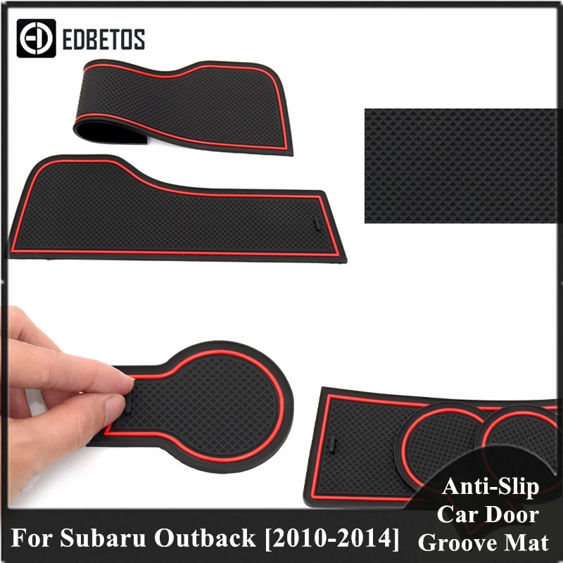 For Subaru Outback 2010 2011 2012 2013 2014 Anti-Slip Dirty Door Groove Mat Interior Car Accessories |