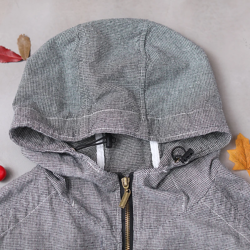 [EWQ] Autumn New Pattern Office Lady Style A-line Loose Full Sleeve Solid Color Zipper Hooded Collar Windbreak Coat AF890