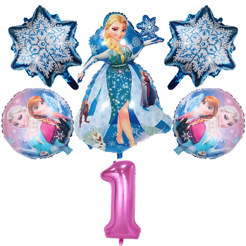 

1 set Disney Frozen 2 Princess Elsa Helium Balloons Number Baby Shower Foil Globos Birthday Party Decorations Kids Toy Girl Gift