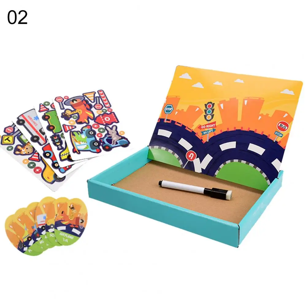 

45Pcs/Set Magnetic Jigsaw Cartoon Pattern Educational Interactive Papery Children Puzzle Toy for Gifts Construction Model Toy