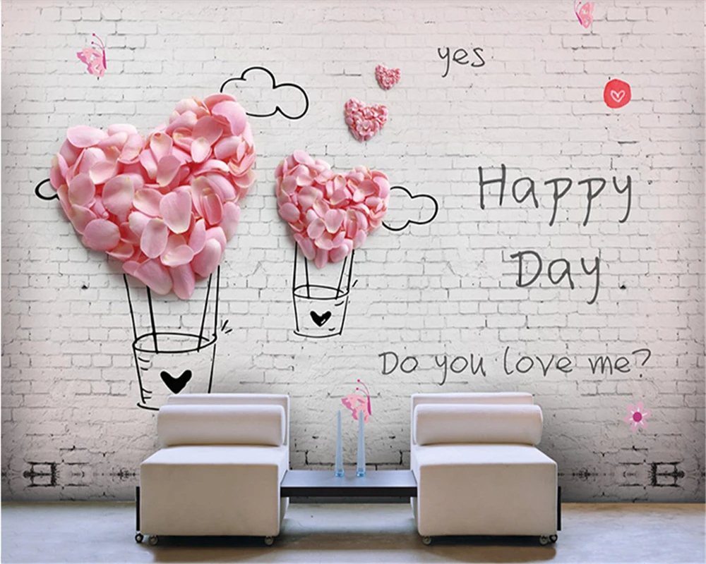 

beibehang Custom 3D mural cartoon character romantic restaurant bar net red background papel de pared wallpaper decoration
