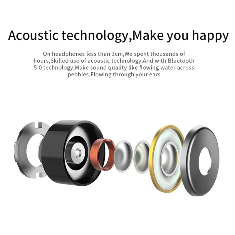 Беспроводная Bluetooth-гарнитура M3 true stereo TWS 5 0 черная технология | Электроника
