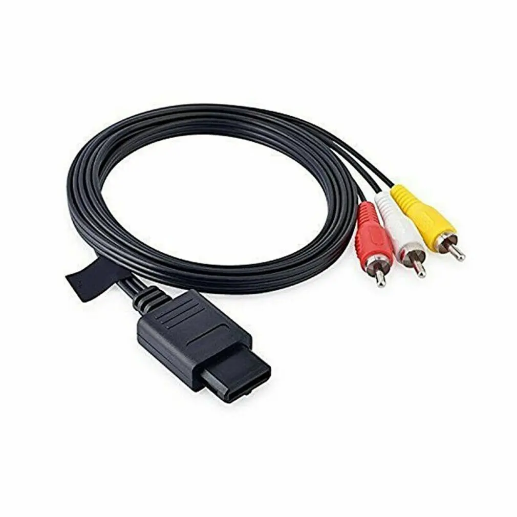 

2 Pieces For N64 SNES Gamecube 6FT RCA AV TV Audio Video Stereo Cable Cord For Nintend 64 Exquisitely Designed Durable
