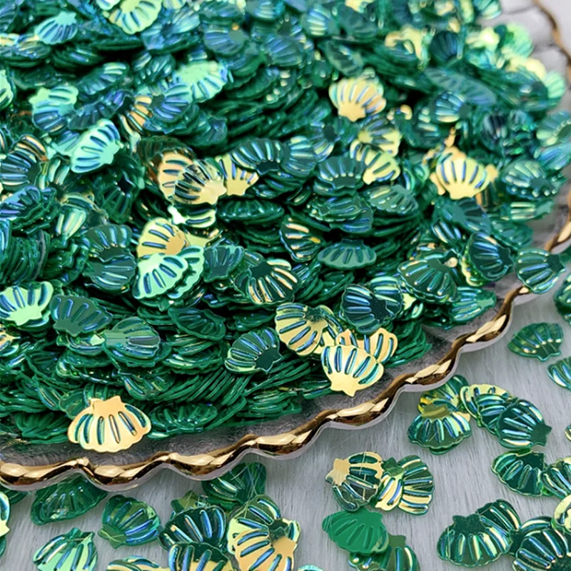 

10g 7mm Sequin PVC Shell Shape Loose Sequins for Crafts Paillettes Sewing Accessories DIY Scrapbooking Nail Art Glitter Confetti