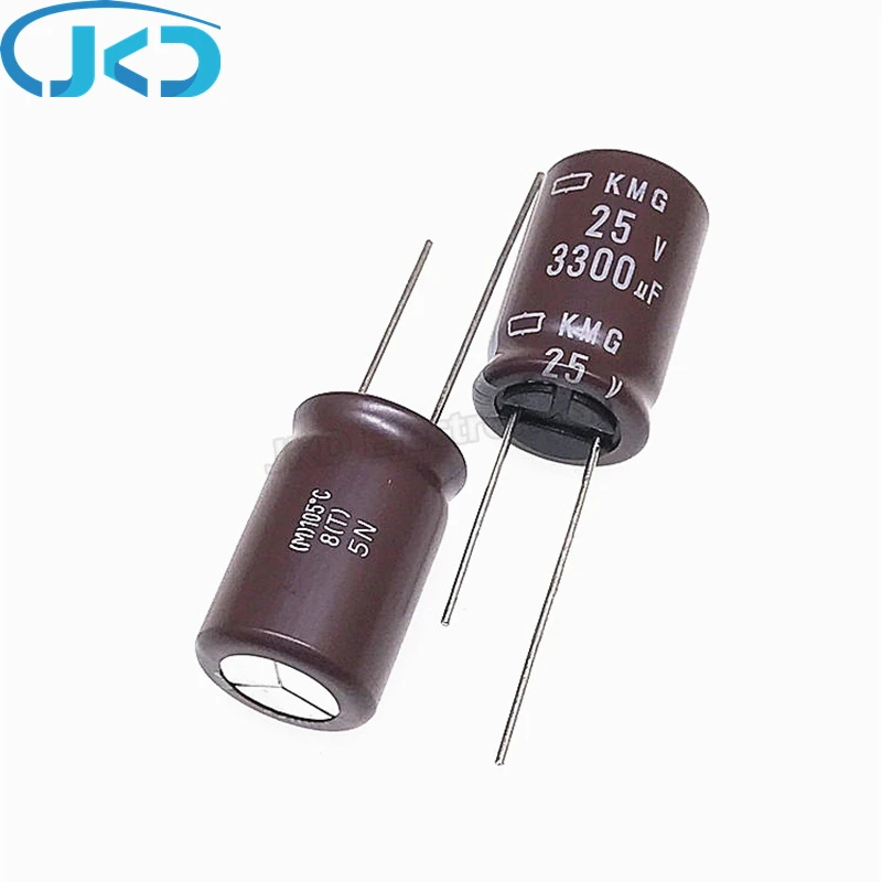 5pcs 3300uF 25V3300UF NCC KMG Series 16*25mm Low ESR / Impedance 25V3300uF Aluminum Electrolytic Capacitor NIPPON CHEMI CON