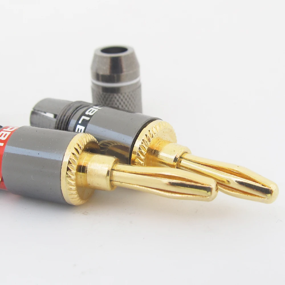 1 пара позолоченный кабель для динамика 4 мм | Электроника