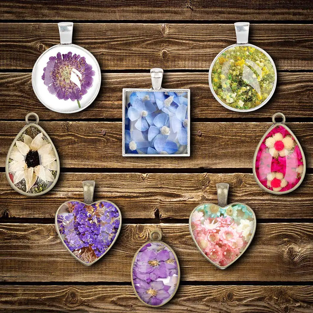 54 шт цветов набор подвесных лотков круглый ободок со стеклянным куполом кабошона