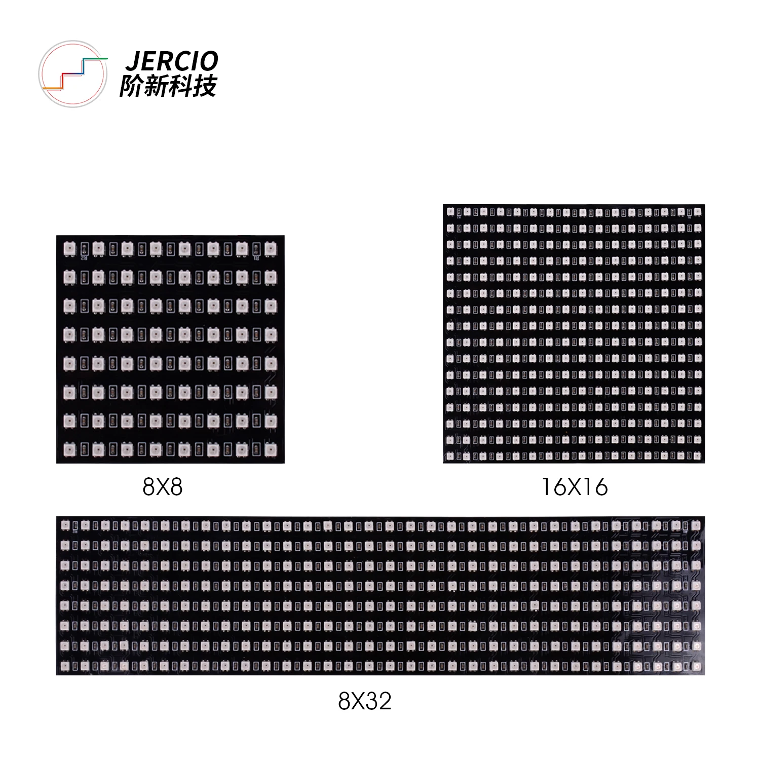 Пиксельный модуль JERCIO WS2812B Светодиодная панель 8x8 / 8x32 /16x1 6/ pixel matrix3535 chip SK6812 IC