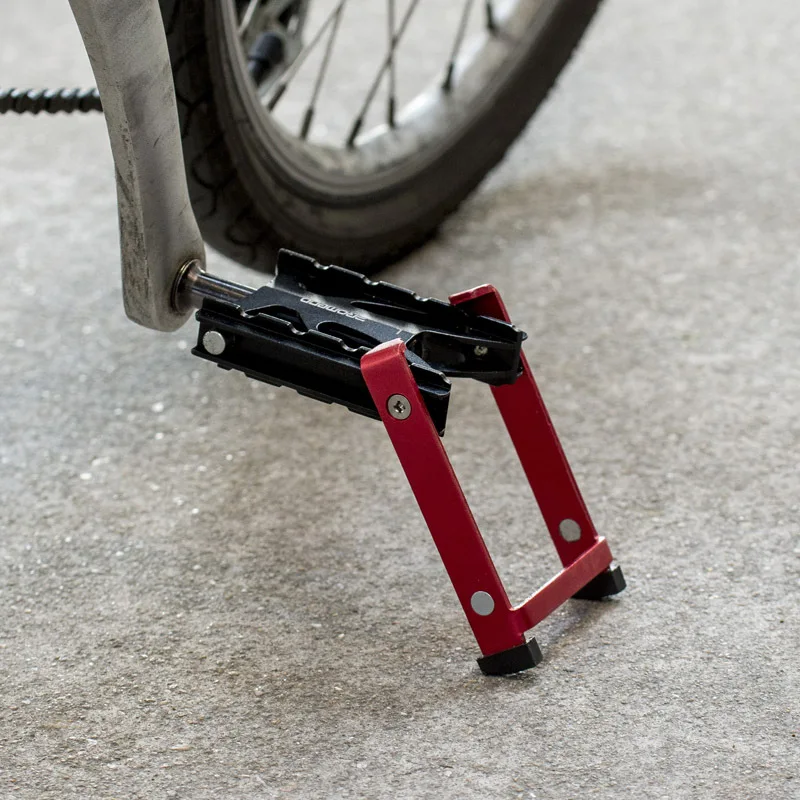 

Bicycle Foldable Bike Pedals Aluminum Alloy MTB Bike Car Bearing Pedals with Stand Holder Bicycle Kickstand Accessories