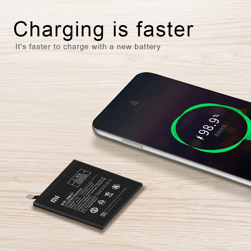 Оригинальный аккумулятор для телефона Xiao Mi BM37 сменный литий полимерный Xiaomi 3800 Plus