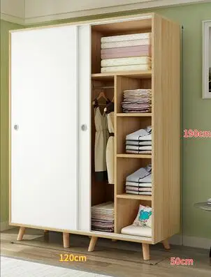 mix 120cm Легко собрать гардероб с раздвижными дверями шкаф для спальни мебель шкаф для хранения Aarmario muebles moveis деревянный современный шкаф - Цвет: mix 120cm