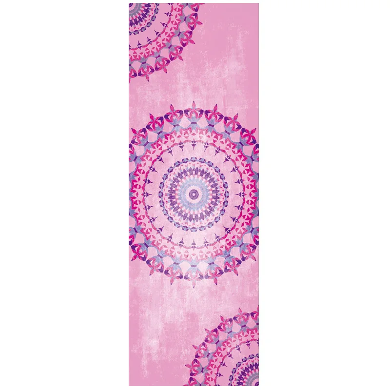 Экологичный коврик для йоги с принтом из микрофибры складной портативный