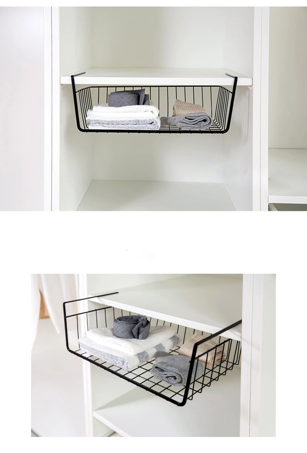 Home Rack Hanging Holder Organizer Bathroom Kitchen Cabinet Cupboard Hanger Cabinet Wash Cloth Hook Shelf Storage