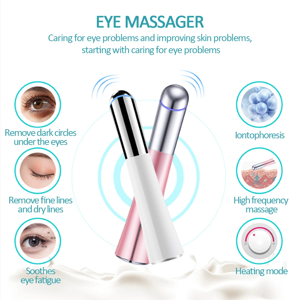 Электрический массажер для глаз вибрирующий термальный светодиодный светильник