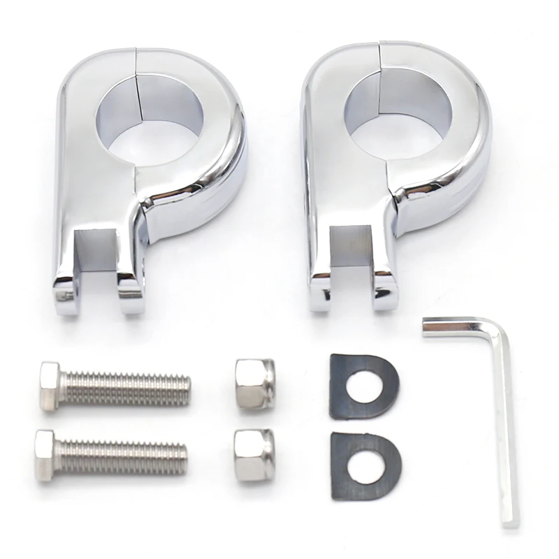 

Highway Footpegs Mount for 32mm Engine Guards Adjustable for Harley Road King Street Glide Electra Glide Honda Suzuki Yamaha