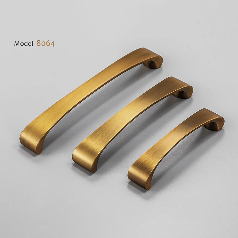 Дверные ручки желтая медная ручка для шкафа Современная контрастная дверная