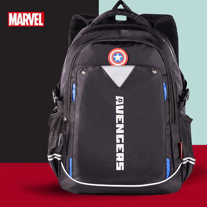 

Disney Marvel Captain America Backpack Primary School Schoolbag Boys Children 4-6 Grade Large Capacity Backpack