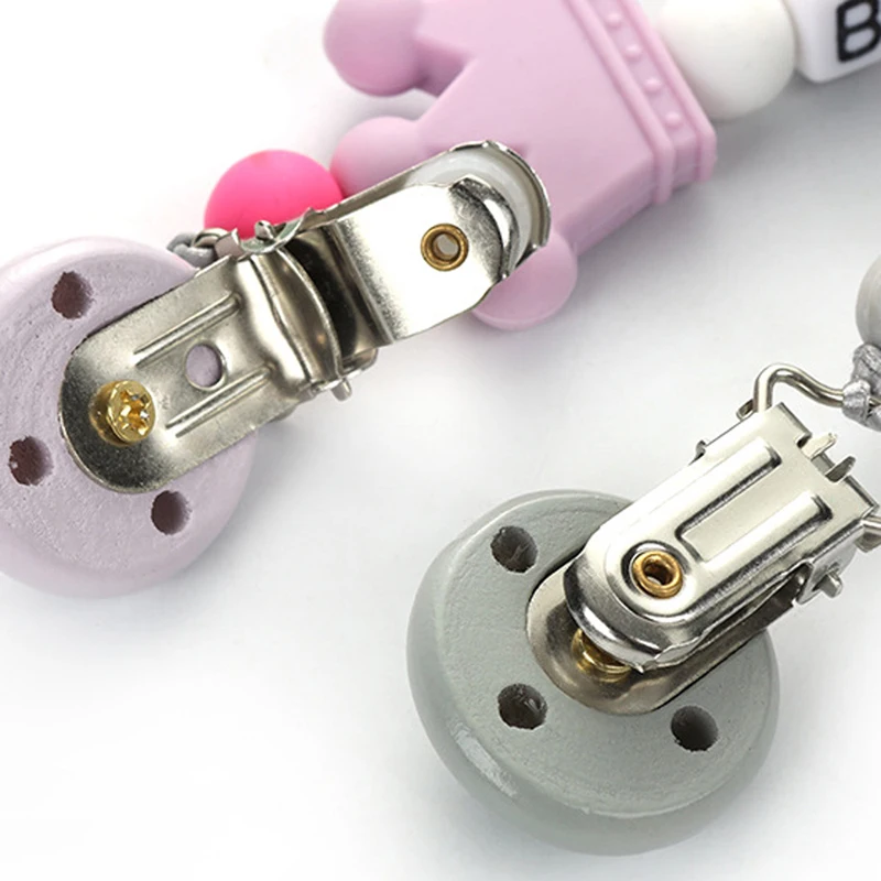 

Silicone Beads Pacifier Clip Chains Love Heart Newborn Baby Dummy Holder Leash Soother Teething Chew Handmade Shower Gifts