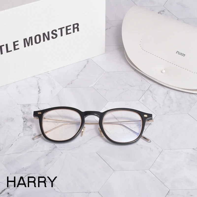 

2021 GM titanium metal Oval Optics glasses frame GENTLE HARRY optical glasses for Women Men Eyeglasses Frames