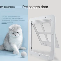 4 modes pet screen door sliding safety dogs cats doors with magnetic flap auto for exterior and access doors lockable pet gate