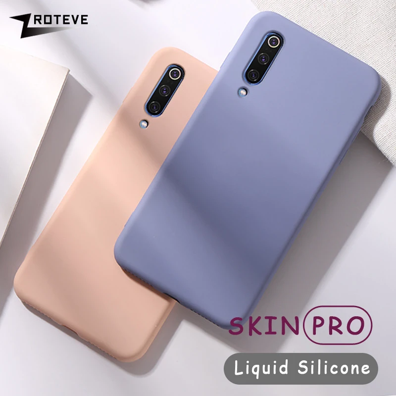 Для Xiaomi Mi 9 8 SE чехол ZROTEVE мягкая кожа сенсорная крышка жидкие силиконовые чехлы