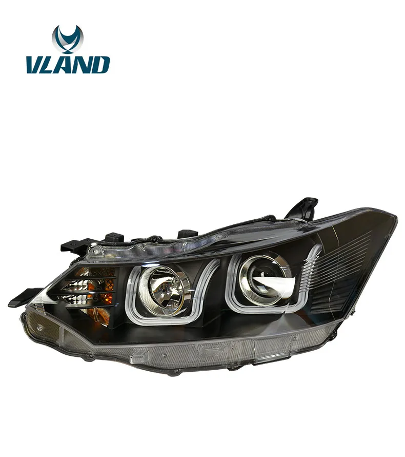 Black Vland завод для автомобильных фар для Vios головной лампы светодиодный фонарь с угловым глазом - Цвет: Black