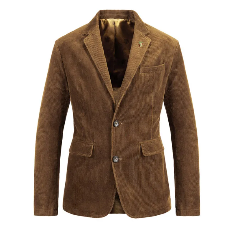 

Corduroy Jacket Men's 2021 Luxury Brand Men chaqueta casual hombre Jacket Coat Male Blazer Masculino Slim Fit 4XL Vetement Homme