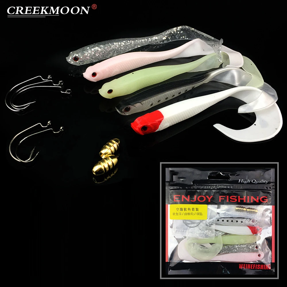 Воблер с длинным хвостом 5 шт./лот рыболовные приманки Мягкая приманка пустая