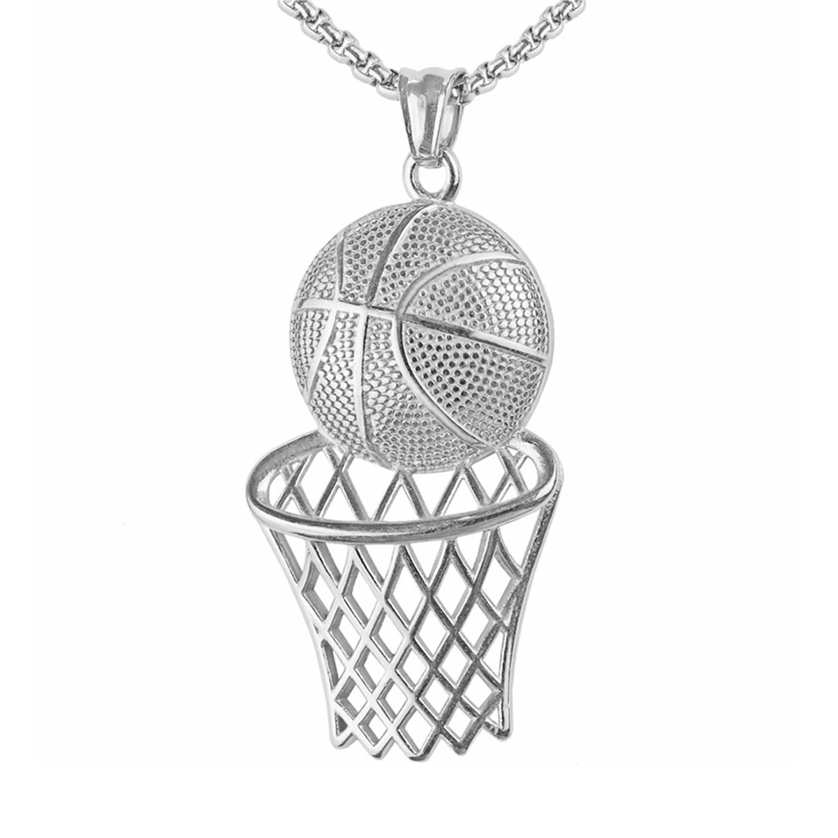 Ожерелье стильное модное ожерелье в стиле хип-хоп баскетбольный обруч с кулоном