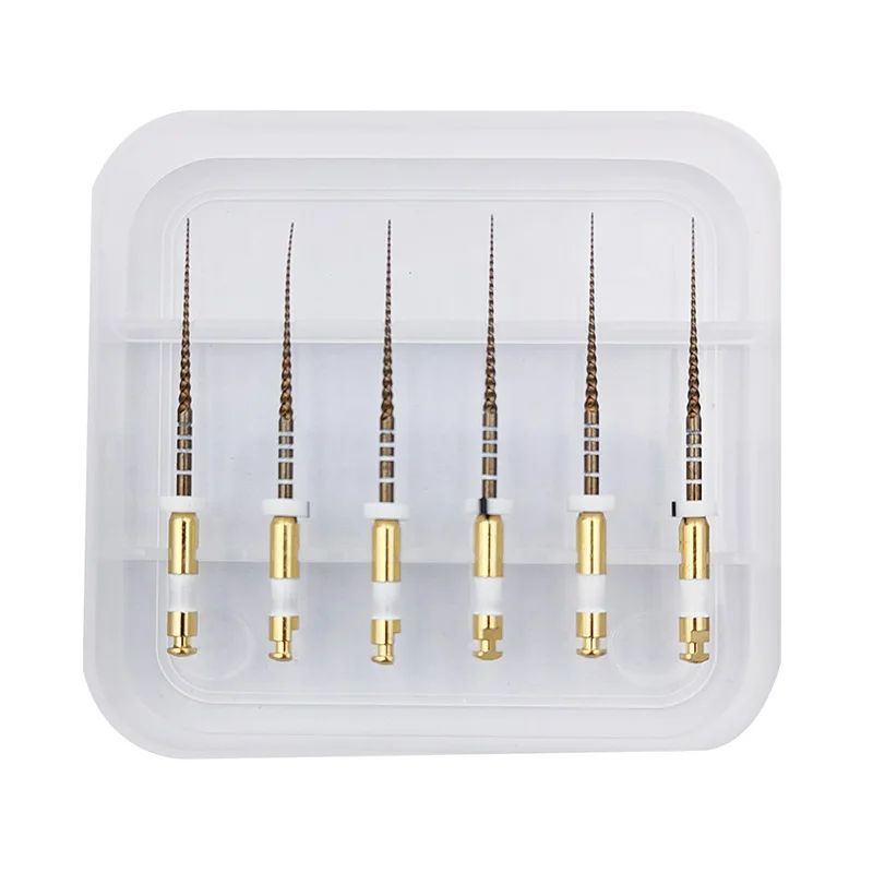 

6pc Dental Pro Files Glider Heat Treatment Golden Glide Pro Path Niti Files Rotary Endo Engine Use File Dental Endocontic Files