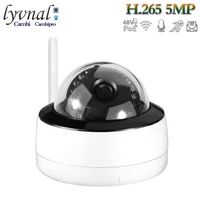 surveillance 5mp wireless ip camera wifi dome poe built in microphone onvif night vision waterproof outdoor micro sd card slot