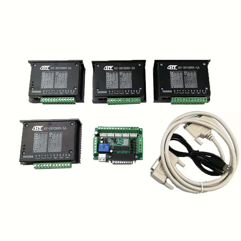 Маршрутизатор с ЧПУ 4 оси комплект, TB6600 4 оси mach3 шаговый двигатель драйвер контроллер комплект 5A+ один 5 оси коммутационная плата для nema23 двигатели