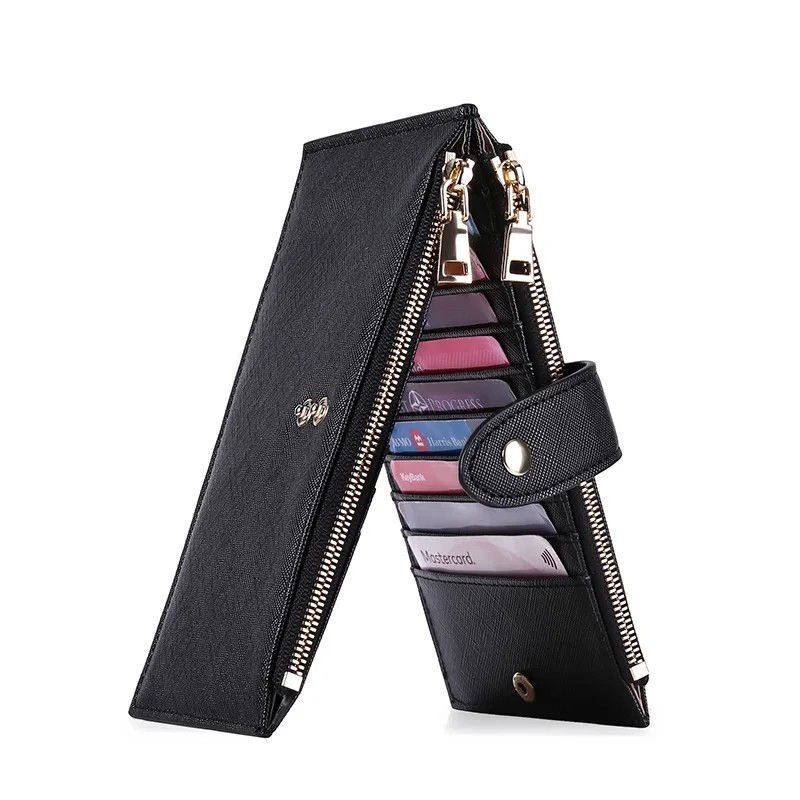 

New Large Capacity Women's Card Bag Multi Card Position Zipper Mobile Phone Bag Multi-functional Long Wallet