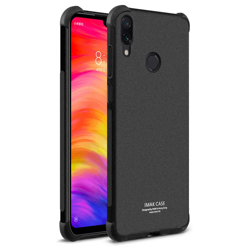 Matte Black IMAK углы чехол с "воздушной подушкой" для Xiao mi Red mi Note 8 Pro 7 6 7A 6A K20 mi 9T Pro Мягкий ТПУ чехол для Red mi Note8 Матовая силиконовая крышка - Цвет: Matte Black