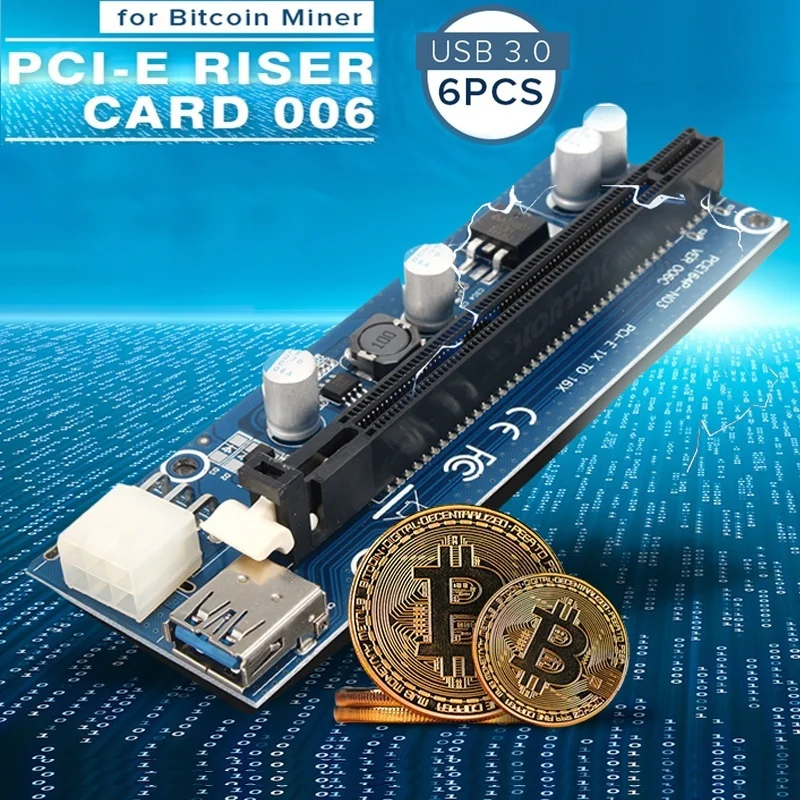 VER008S VER009S 006C PCI-E PCI 1x 16x карта майнинга Экспресс Райзера 4 емкости 60 см графическая