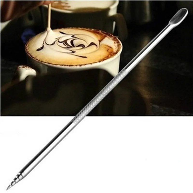 

Barista Cappuccino Espresso Coffee Decorating Latte Art Pen Tamper Needle Creative High Quality Fancy Coffee Stick Tools