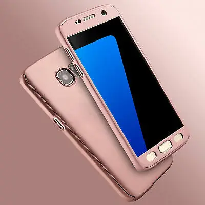 360 Front + Back With Tempered Glass Full PC Hard Case For Samsung Galaxy S7 S6 Note 5 4 3 J5 J7 A3 A5 A7 2017 Cover Phone Cases |