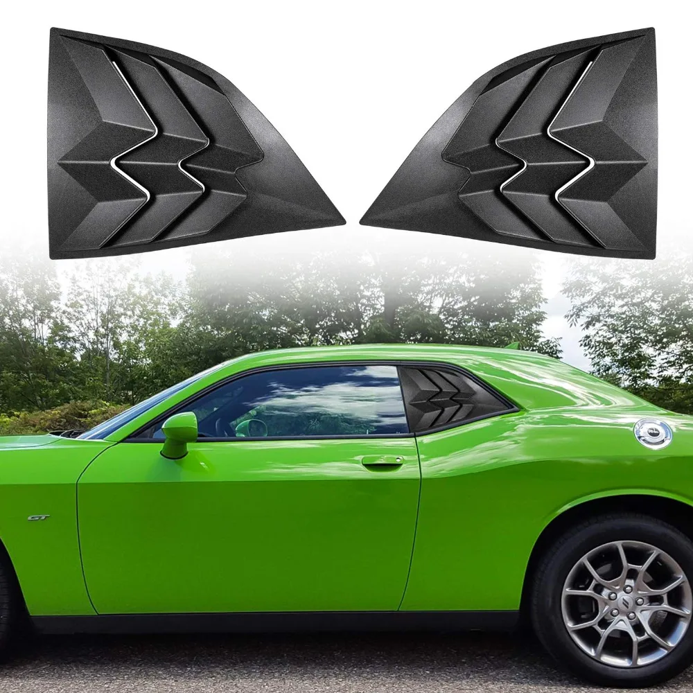 

Chuang Qian Side Window Scoop Louvers ABS Window Visor Cover Sun Rain Shade Vent for 2008-2020 Dodge Challenger