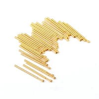 100pcs pa50 q2 four jaw plum blossom head gold plated spring test needle needle tube 0 68mm length 16 55mm pcb special needle