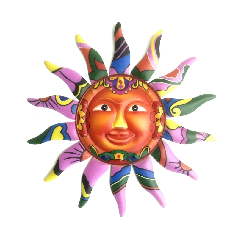 

Home Wall Indoor Outdoor Patio Garden Ornaments Metal Iron Sun Hanging Art Decoration