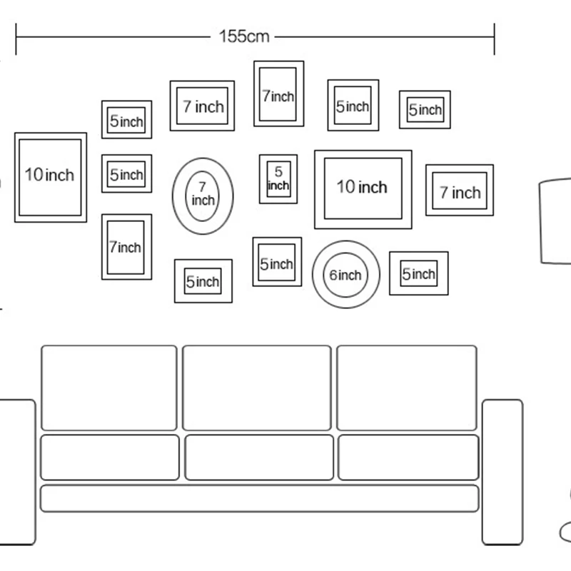 Самые разные цвета 16 шт. деревянная рамка для фотографий набор средиземноморский