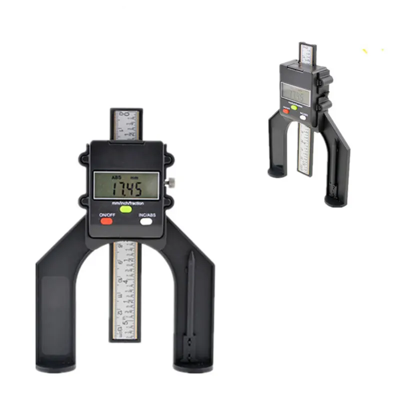 

Digital Depth Gauge Tread Depth Gauge Height Caliper Tester Measure Tool LCD Magnetic Self Standing Aperture 80mm K888