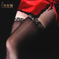 leopard stockings female elastic top hose womens over knee stocking lingerie thigh sheer hosiery for woman girl friend gift