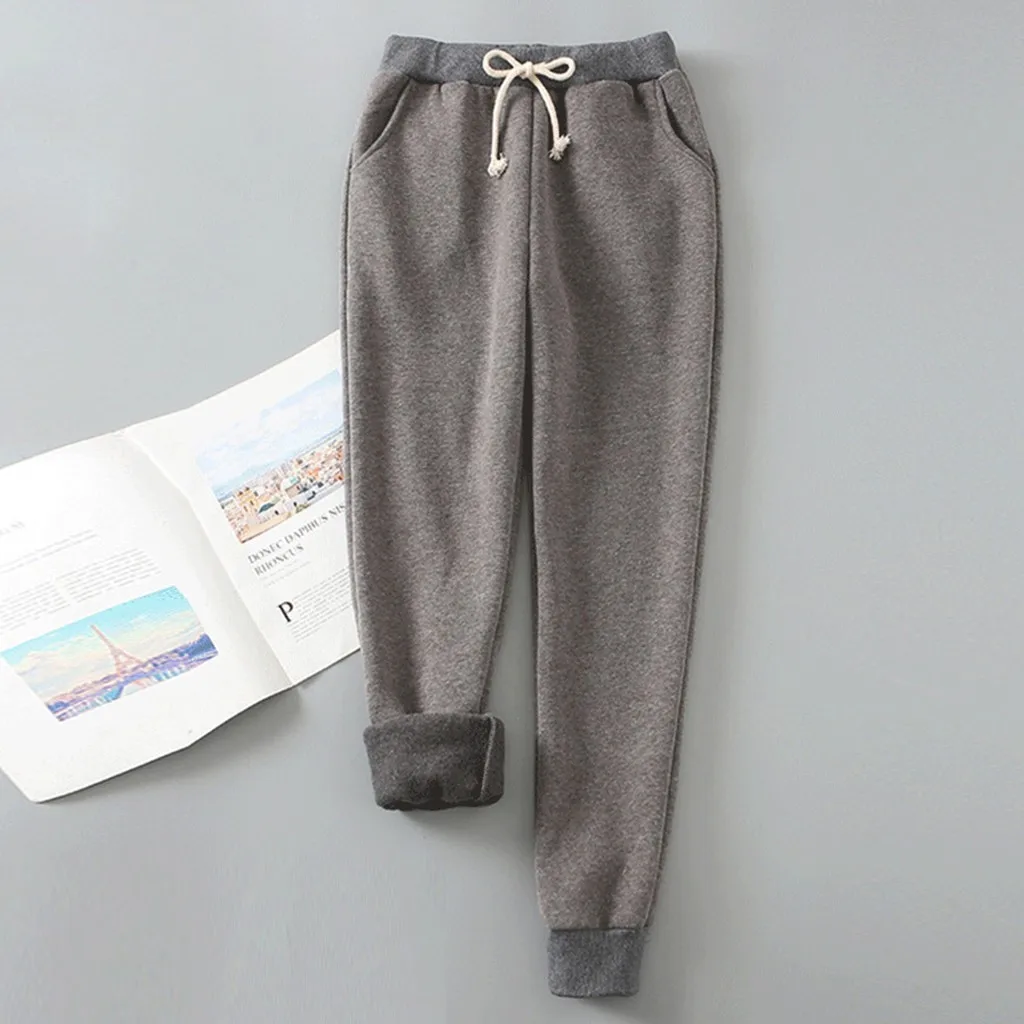 Теплые женские брюки зимние толстые кашемир из флиса теплые повседневные