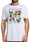 Футболка Herbology с принтом растений, универсальная Всесезонная футболка с круглым вырезом и короткими рукавами